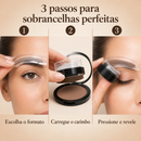 Kit Browvana para Sobrancelhas com Carimbo e 3 Moldes
