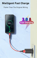 3a usb tipo c cabo fio para samsung s24 s23 xiaomi mi 14 telefone móvel de carr