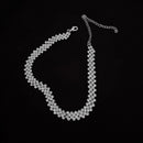 Luxo Brilhante Completo Strass Gargantilha Colar para Mulheres, Colares De Crist