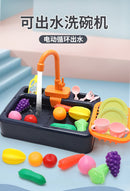 Conjunto de pia de cozinha infantil elétrica